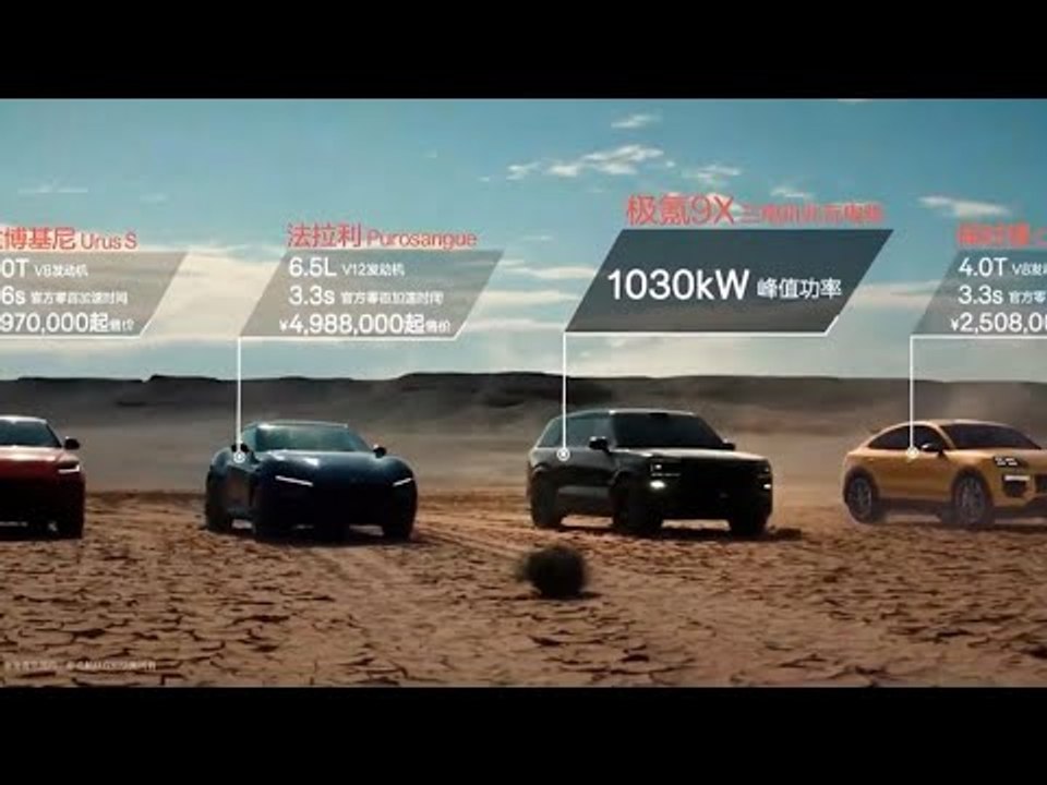Dragrace: Zeekr 9X vs. Lamborghini Urus S | Ferrari Purosangue | Porsche Cayenne Coupé Turbo GT
