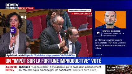 Impôt sur la fortune improductive: pour Ayda Hadizadeh, députée (Socialistes et apparentés), "on est encore loin du compte"