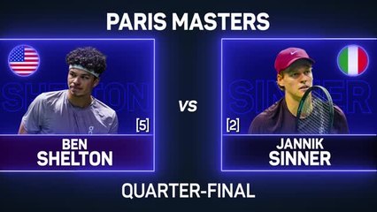 Sinner powers past Shelton to reach Paris semis