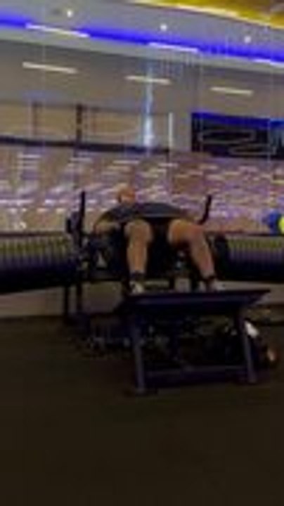 Man's Hip Thrust Workout Goes Wrong as Strap Snaps and Weights Drop