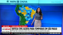 Previsão do tempo: Defesa civil alerta para temporais em São Paulo