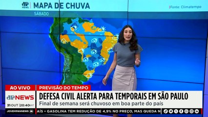 Previsão do tempo: Defesa civil alerta para temporais em São Paulo