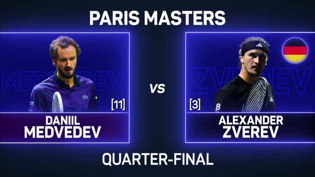 Zverev saves match point to beat Medvedev in epic Paris encounter