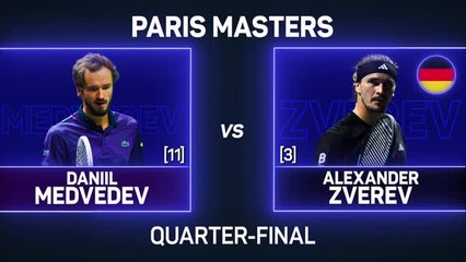 Zverev saves match point to beat Medvedev in epic Paris encounter