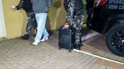 Cadela 'Bersa' fareja droga e Choque apreende 17 quilos de maconha na Rodoviária