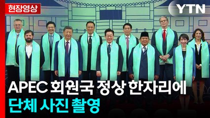 [현장영상+] APEC 회원국 정상 한자리에...단체 사진 촬영 / YTN