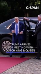 President Trump arrived Tuesday at the huis ten bosch pallace
