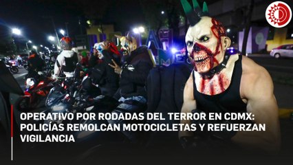 Operativo por Rodadas del Terror en CDMX: policías remolcan motocicletas y refuerzan vigilancia