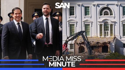 Most Americans against Trump’s East Wing demo; Trump floats Vance-Rubio 2028 ticket | Media Miss