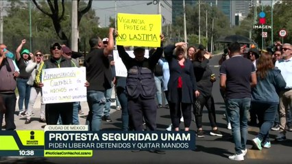 Trabajadores de vigilancia de la UNAM bloquearon por casi dos horas Insurgentes Sur