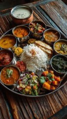 today's veg thali for lunch