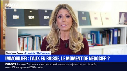 Immobilier: les taux en baisse, est-ce le moment de négocier un crédit ?