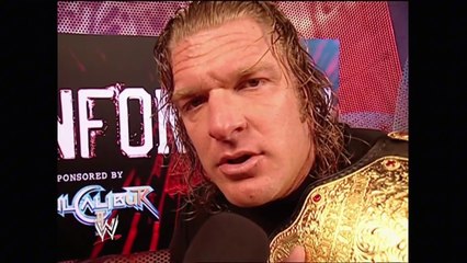 Triple H backstage interview before title defence - Unforgiven 2003