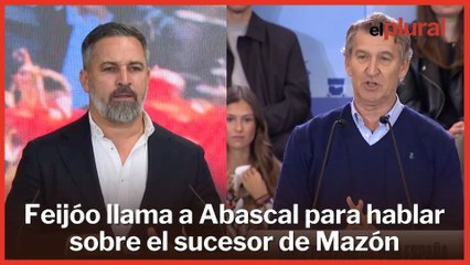 Feijóo llama a Abascal para hablar sobre el sucesor de Mazón