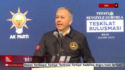 Bakan Yerlikaya: Türkiye 'Terörsüz Türkiye' hedefine doğru hızla ilerliyor