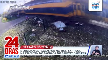 Train hits truck stuck on tracks in Netherlands, 5 injured | 24 Oras Weekend