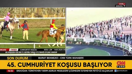 45. Cumhuriyet Koşusu Şampiyonu, Jokeyi Mehmet Salih Çelik ile Gökırmak oldu