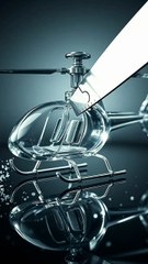 Sisa Helicopter Cutting in Knife | Ultra Realistic Slow Motion Glass Art"