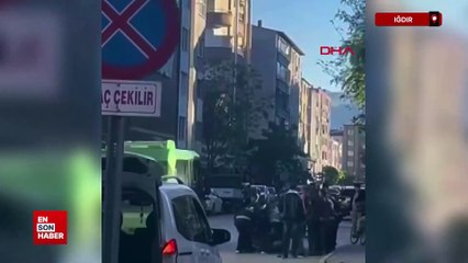 Iğdır'da seyyar satıcının arabasını zabıtaya vermemek için direndi