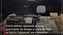 Polícia Militar apreende grande quantidade de drogas e arma de fogo no bairro Capoeiras, em Cajazeiras
