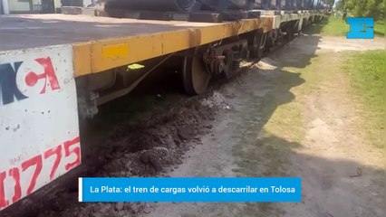 Descarrilló tren de cargas en La Plata