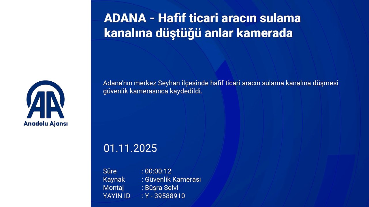 Ticari araç sulama kanalına uçtu