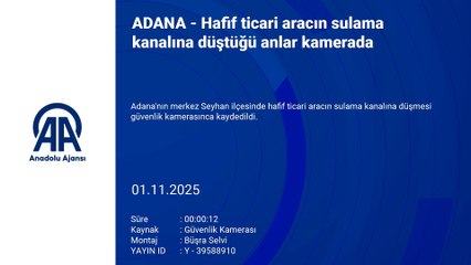 Ticari araç sulama kanalına uçtu