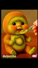 Adorable fruit babies are back! 🍋 The lemon baby makes funny faces, banana baby enjoys every bite, and kiwi baby steals the show! 😂 Watch their priceless reactions — pure cuteness overload! 💛