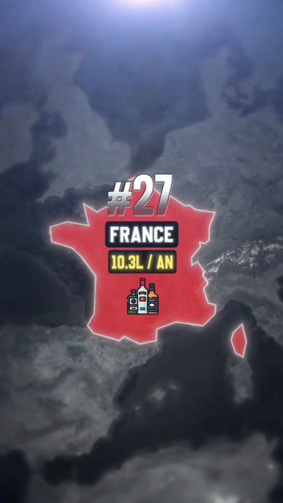 ATTENTION 1 litre de bière n’est pas 1L d’alcool, 95% c’est de l’eau, pareil pour une bouteille d’alcool il y a toujours de l’eau. Dans cette vidéo je parle d’alcool pur. Les pays qui consomment le plus d’alcool...