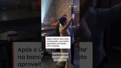 William Bonner dança ‘Evidências’ ao lado da mulher em despedida do ‘Jornal Nacional’
