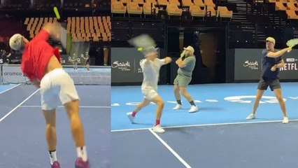 ¡Impresionante! Carlos Alcaraz realiza un saque imparable en un desafío con Mr Beast 🎾