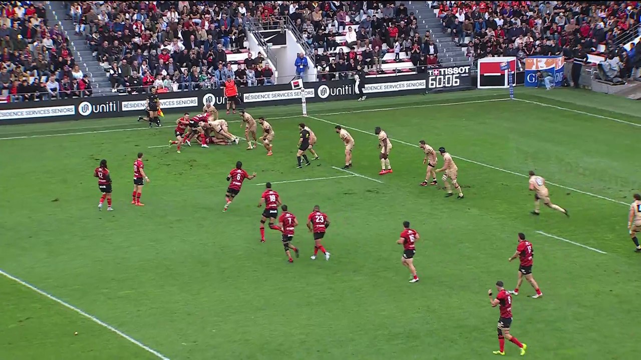 TOP 14 - Essai de Charles OLLIVON (RCT) - RC Toulon - LOU Rugby
