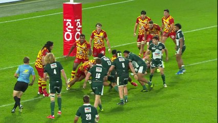 TOP 14 - Essai de Emilien GAILLETON (SP) - Section Paloise - USA Perpignan