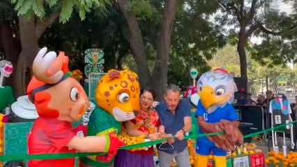 Mundial 2026: Inauguran ofrenda de la FIFA por Día de Muertos y las mascotas de la Copa del Mundo cortan el listón