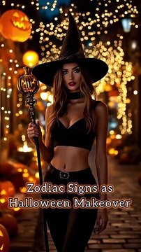 Part 1-What if your zodiac sign got an Halloween makeover 👻💫 #halloween #zodiacsign #makeover #makeup #haunted