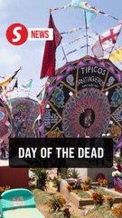 Cemetery becomes a patchwork of kites on Day of the Dead in Guatemala