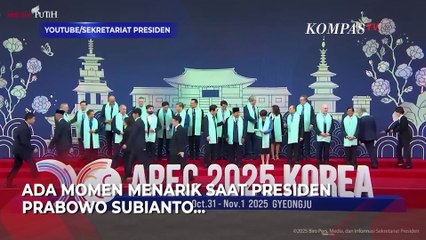 Prabowo Dibantu Presiden Korsel Lee Jae Myung Pakai Selempang di KTT APEC 2025