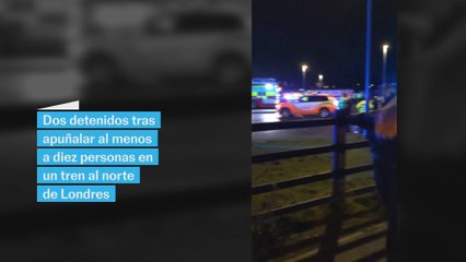 Dos detenidos tras apuñalar al menos a diez personas en un tren al norte de Londres