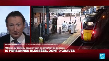 Attaque au couteau dans un train en Angleterre, 10 personnes blessées