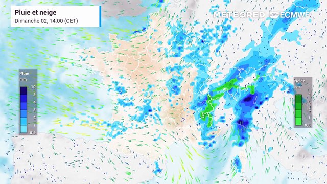 Averses et orages possibles en France