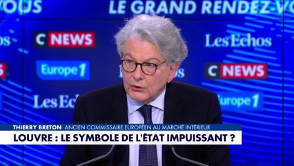 Casse au Louvre : «Nos lieux de mémoire sont attaqués», déplore Thierry Breton