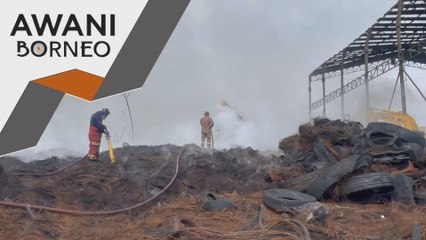 Operasi pemadaman api di gudang tayar terpakai berdepan kesukaran