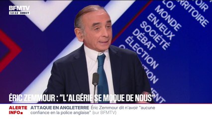 "L'Algérie a décidé que la France était mûre pour une revanche coloniale", estime Éric Zemmour, président du parti "Reconquête"
