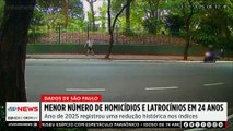 São Paulo registra menor número de homicídios e latrocínios em 24 anos
