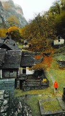 Some places don’t feel real … this is one of them 🧡 | 📍Foroglio / Switzerland 🇨🇭❤️❤️