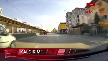 Bursa'da 2l freni çekilmeyen minibüs hareket edip yola indi