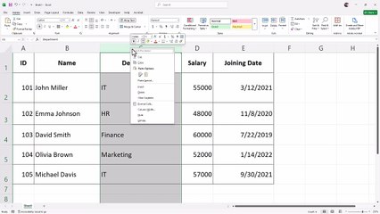 Microsoft Excel 37 Modifying Rows and Columns