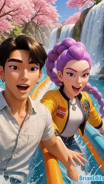 Huntrix and Saja Boys Enjoy Water Slides, KPop Demon Hunters #kpopdemonhunters #kpdh #huntrix #kpop