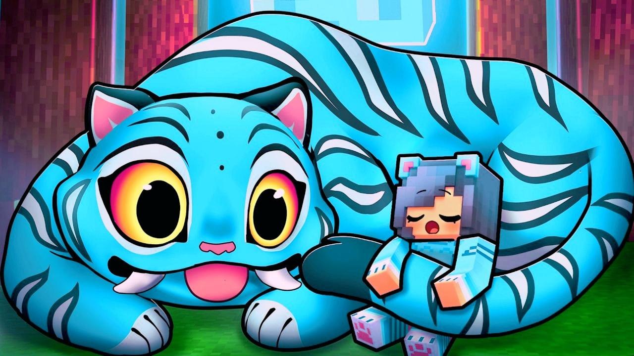 Adopted by K-POP TIGER in Minecraft! Part 2