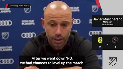 Mascherano frustrated after loss to Nashville, forcing Game 3 in playoffs